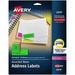 Avery Printable Address Labels with Sure Feed 1 x 2-5/8 Assorted Neon (Magenta Green and Yellow) 450 Blank Mailing Labels (5979)