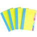 Office Supplies Divider Sticky Notes Tabs School Supplies Tabbed Self-Stick Lined Note Pad 4 x 6 Inches 64 Ruled Notes per Pack 4 Pack