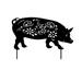 TYMEIK Black Inserts Garden Inserts Animal Yard Pig Art Hollow Acrylic Patio Lawn & Garden