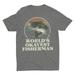 Distressed Funny Fishing Shirt Wolds Okayest Fisherman