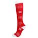 Linyer 1 Pair Men Women Christmas Style Compression Sock Fashion Sports Socks Anti Fatigue Stocking New Year Festival Sporting Red Snowflake S/M