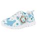Pzuqiu Blue and White Shoes for Kids Girls Size 11.5 Cows Print Running Sneakers Mesh Breathable Tennis Walking Shoes Lightweight