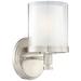 Decker; 1 Light; Vanity Fixture with Clear and Frosted Glass