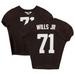 Jedrick Wills Jr. Cleveland Browns Practice-Used #71 Brown Jersey from the 2021 NFL Season