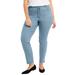 Plus Size Women's Curvie Fit Straight-Leg Jeans by June+Vie in Light Blue (Size 14 W)