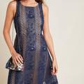Anthropologie Dresses | Anthropologie By Anthropologie Georgia Navy Blue Crochet Lace Sleeveless Dress | Color: Blue/Red | Size: 16