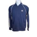 Adidas Jackets & Coats | Adidas Mens M Full Zip Track Jacket Prime Blue Embroidered 3 Stripes | Color: Blue/White | Size: M