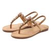Zehentrenner LASCANA, Damen, Gr. 43, beige, Obermaterial: 100% Textilmaterial. Futter: 100% Lederimitat. Decksohle: 100% Textilmaterial. Laufsohle: 100% Synthetik, Glitzer, feminin, Schuhe, Sandale, Pantolette mit Schmucksteinen VEGAN