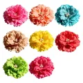 Pinces à cheveux en tissu pour filles 120 pièces/lot 20 couleurs boutons perlés fleurs pivoines