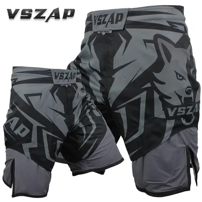 VSZAP Short de boxe pour homme short MMA short de sport grappling Sanda pantalon de kickboxing