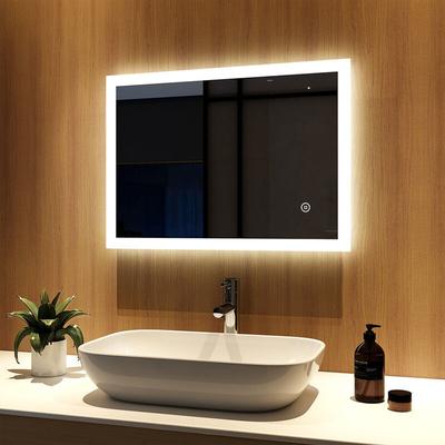 Badspiegel mit Beleuchtung 70x50 Badezimmerspiegel Kaltweiß led Energie Wandspiegel mit Image