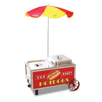 Winco 60072 Countertop Mini Hot Dog Cart w/ 60 Hot Dog & 60 Bun Capacity, 120v, Stainless Steel