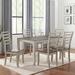 The Gray Barn Aldrich Two-tone Smokey Alabaster and Honey 5-piece Dining Set