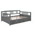 Red Barrel Studio® Full/Double Solid Wood Drawers Platform Bed in Brown/Gray/Green | 34 H x 57 W x 78.6 D in | Wayfair