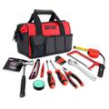 DNA Motoring 19 Piece Household Home Repairing Tool Set & Canvas Storage Bag Plastic | 12.8 H x 9 W x 8 D in | Wayfair TOOLS-00204