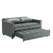 Modern Loveseat Sofa Velvet Upholstered Pull out Sleeper Convertible Sofa Bed with Adjustable Backrest and Two Pillows