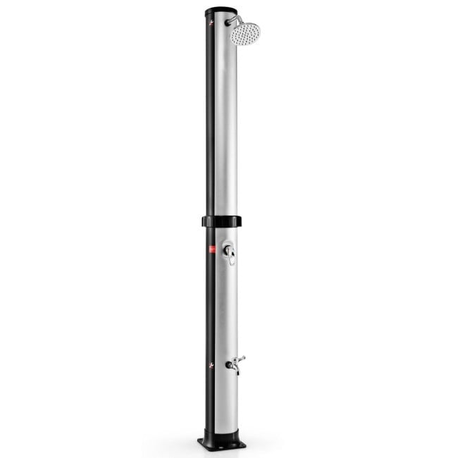 7.2 Feet Solar-Heated Outdoor Shower with Free-Rotating Shower Head - 7.5" x 7.5" x 85.5" (L x W x H)