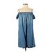 Cloth & Stone Casual Dress: Blue Dresses - Women's Size Small
