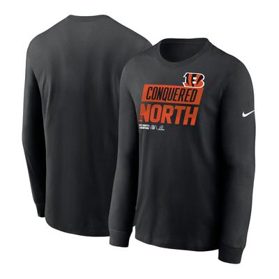 Nike Cincinnati Bengals 2022 AFC North Division Champions Locker Room Trophy Collection Langarm-T-Shirt für Herren, schwarz Image