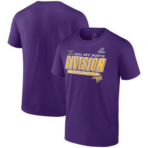 Lila Minnesota Vikings 2022 NFC North Division Champions Divide & Conquer-T-Shirt für Herren