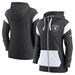 Women's Nike Heather Black/White Las Vegas Raiders Plus Size Monaco Full-Zip Lightweight Hoodie