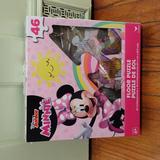 Disney Toys | Kids - Disney Minnie Mouse 46 Piece Jumbo Floor Puzzle Age 4+ | Color: Black/Pink | Size: Osbb