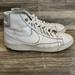 Nike Shoes | Nike Blazer Lux Premium Qs White Leather High Top Sneaker Lace Up Shoes Size 10. | Color: Gray/White | Size: 10.5