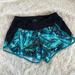 Athleta Shorts | Athleta Athletic Shorts Green/Blue Rainforest Print Size Xxs | Color: Blue/Green | Size: Xxs