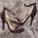 Jessica Simpson Shoes | Jessica Simpson Brazilian Snakeskin Heels | Color: Brown/Cream | Size: 7.5