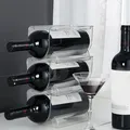 Présentoir Transparent et Empilable pour Bouteilles de Vin et de Bière Stockage sur Pied pour