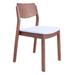 Desdamona Dining Chair Light Gray & Walnut - Zuo Modern 109213