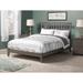 Mission Full Low Profile Wood Platform Bed in Grey