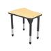 Marco Premier Series Adjustable Height Flare Collaborative Desk Wood/Metal in Brown | Wayfair 43-2274-50-BBK