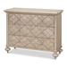 Sarreid Ltd Sommeil 3 Drawer Commode, Stone Gray Wood in Brown/Green | 35 H x 44 W x 18 D in | Wayfair 53586-1