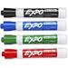 EXPO 80074 Low-Odor Dry Erase Markers Chisel Tip Assorted Colors 4-Count