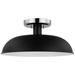 Colony; 1 Light; Small Semi-Flush Mount Fixture; Matte Black