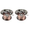 BESTONZON 2pcs Alcohol Stove Portable Cooking Stove Stainless Steel Burning Stove Portable Stove Burner