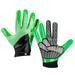 Grip Boost Peace Football Gloves Pro Elite - Adult Sizes (Lime-Black Large)