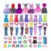 32 PCS Doll Clothes and Accessories Including 5 Party Dresses 10 Mini Dress 4 Doll Pants Blouses 3 Bikinis 10 Pairs Shoes for 11.5 inch Girls Dolls (No Doll)