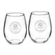 Eastern Connecticut State Warriors 21oz. 2-Piece Stemless Wine Glass Set