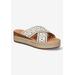 Extra Wide Width Women's Exa-Italy Sandals by Bella Vita in White Champagne Leather (Size 11 WW)