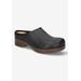 Extra Wide Width Women's Motto Clog Mule by Bella Vita in Black Woven (Size 7 WW)