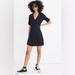 Madewell Dresses | Madewell Cross-Front Button Dress, True Black, Size Small | Color: Black | Size: S