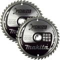 Makita B-09248 165mm x 20mm x 40T Specialized Circular Saw Blade For DHS680, DSS610 Pack of 2