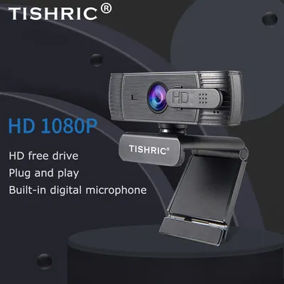TISHRIC – Webcam T200 Full HD 1080P caméra USB avec microphone pour ordinateur Mini caméra