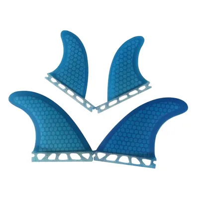 UPSURF FUTURE – ensemble de palmes de Surf Quad M + GL en fibre de verre bleue accessoires de