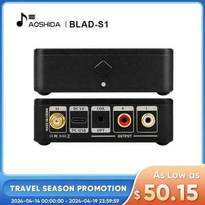 AOSHIDA Récepteur audio BLAD-S1 Bluetooth 5.1 QCC5125 Récepteur audio ES9018 sat AC HD Décodage sans