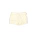 Ann Taylor LOFT Khaki Shorts: Ivory Solid Bottoms - Women's Size 2 - Stonewash