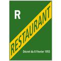 Panneau LICENCE RESTAURANT (G0510) - Plastique PVC 1,5 mm - 150 x 210 mm - Plastique PVC 1,5 mm