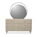 Michael Amini Eclipse Dresser w/ Mirror - Moonlight Wood in Brown | 82 H x 68 W x 18 D in | Wayfair KI-ECLP050-260-135